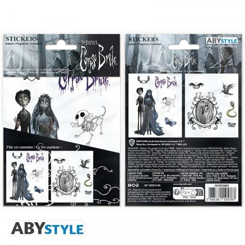 neuveden: Corpse Bride samolepky - 2 aršíky (Mrtvá nevěsta)