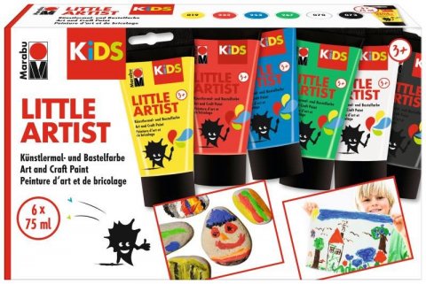 neuveden: Marabu KiDS Little Artist sada akrylových barev - 6 x 75 ml
