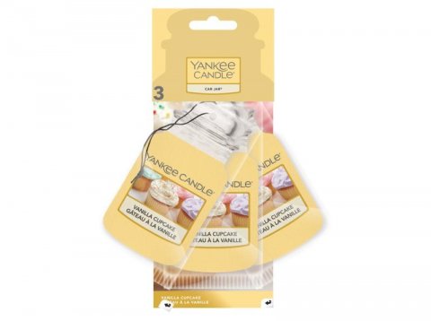 neuveden: YANKEE CANDLE Vanilla Cupcake vůně do auta visačka papírová 3ks