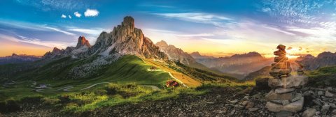 neuveden: Trefl Puzzle Passo di Giau, Dolomity / 1000 dílků Panoramatické