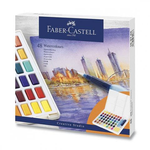 neuveden: Faber - Castell Vodové barvy s paletou 48 ks neuveden: Faber - Castell Vodové barvy s paletou 48 ks