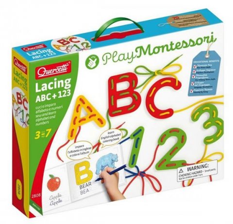 neuveden: Lacing ABC + 123 Alphabets and numbers / Provlékací souprava s písankou a o neuveden: Lacing ABC + 123 Alphabets and numbers / Provlékací souprava s písankou a o