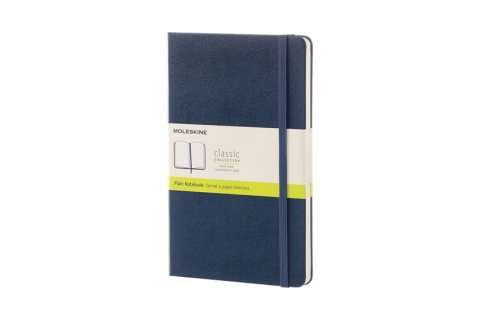 neuveden: Zápisník Moleskine - tvrdé desky, L, čistý - modrý