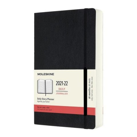 neuveden: Moleskine Diář 2021-2022 černý L, denní, měkký