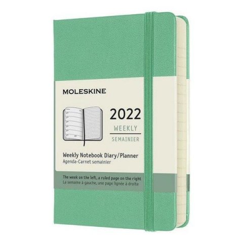 neuveden: Moleskine Plánovací zápisník 2022 zelený S, tvrdý
