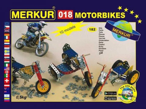 neuveden: Merkur 018 Motocykly 182 dílů, 10 modelů