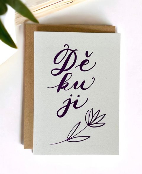 neuveden: Be Nice EKO Přání Děkuji - modré