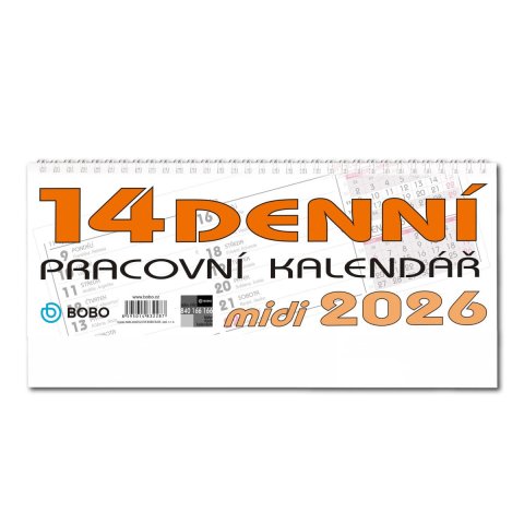 neuveden: Stolní kalendář 2026 pracovní MIDI 14denní