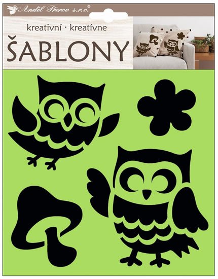 neuveden: Kreativní šablony - sovičky 18 x 17,5 cm neuveden: Kreativní šablony - sovičky 18 x 17,5 cm