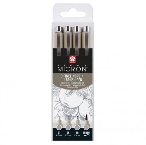 neuveden: Sakura Sada Pigma Micron Light Cool Gray 4 ks