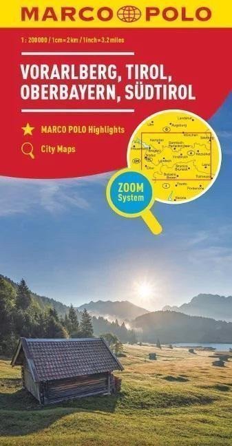 neuveden: Rakousko č. 3 - Vorarlbersko, Tyrolsko 1:200 000 / regionální mapa
