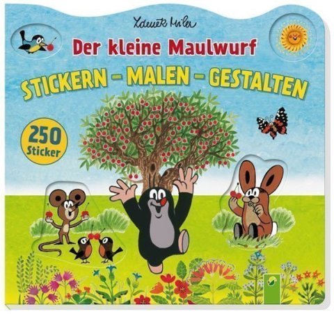 Miler Zdeněk: Der kleine Maulwurf Malen: Stickern - Malen - Gestalten (Mit 250 Stickern)