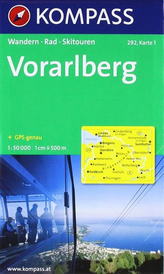 neuveden: Vorarlberg 292 ,2 mapy / 1:50T NKOM neuveden: Vorarlberg 292 ,2 mapy / 1:50T NKOM