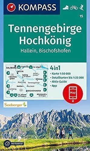 neuveden: Tennengebirge, Hochkönig, Hallein, Bischofshofen 1:50 000 / turistická mapa