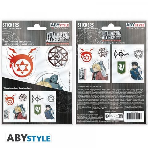 neuveden: Fullmetal Alchemist samolepky - 2 aršíky