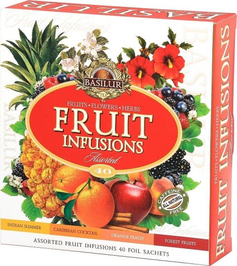 neuveden: BASILUR Fruit Infusions Assorted přebal 40 gastro sáčků