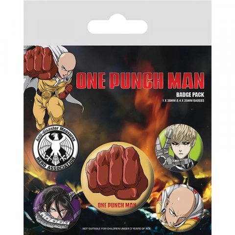 neuveden: One Punch Man - set odznaků