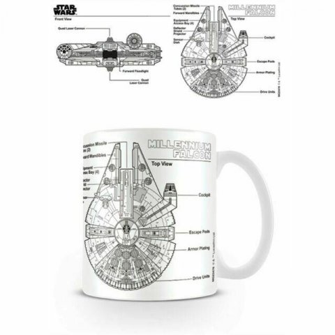 neuveden: Hrnek Star Wars - Millenium Falcon sketch 315 ml