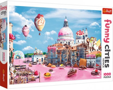 neuveden: Trefl Puzzle Legrační města - Sladké Benátky / 1000 dílků