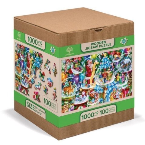 neuveden: Wooden City Puzzle Vánoční koule 1010 dílků, dřevěné