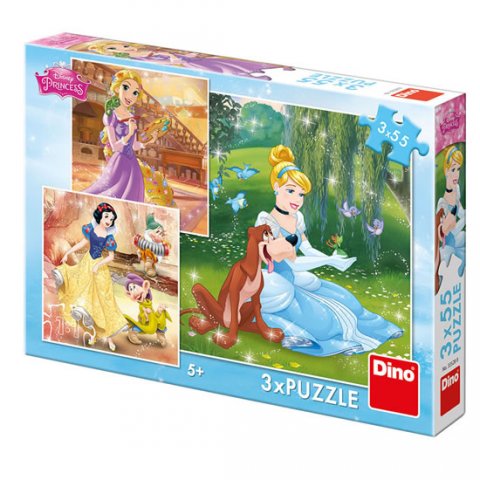 neuveden: Disney Princezny - Volné odpoledne: puzzle 3x55 dílků