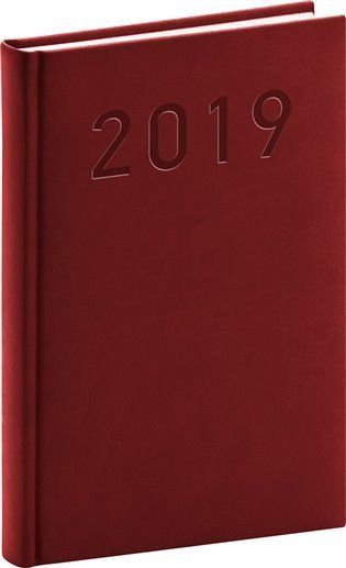 neuveden: Diář 2019 - Vivella Classic - denní, vínový, 15 x 21 cm