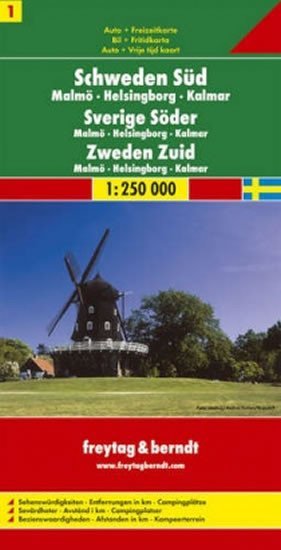 neuveden: AK 0667 Švédsko 1. Jih - Malmö 1:250 000