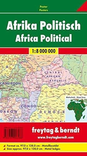 neuveden: AFR B Afrika 1:8 000 000 / politická nástěnná mapa (lištovaná)