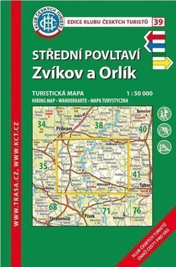 neuveden: Střední Povltaví, Zvíkov /KČT 39 1:50T Turistická mapa