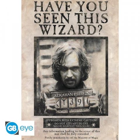 neuveden: Harry Potter Plakát Maxi: Wanted Sirius Black 91,5 x 61 cm