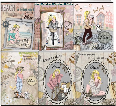 neuveden: Školní sešit Elisa A5 mix motivů