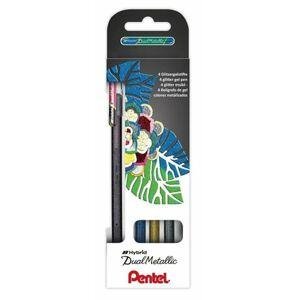 neuveden: Pero gelové Pentel Hybrid Dual Metallic K110 - černé, červené, stříbrné, zl neuveden: Pero gelové Pentel Hybrid Dual Metallic K110 - černé, červené, stříbrné, zl