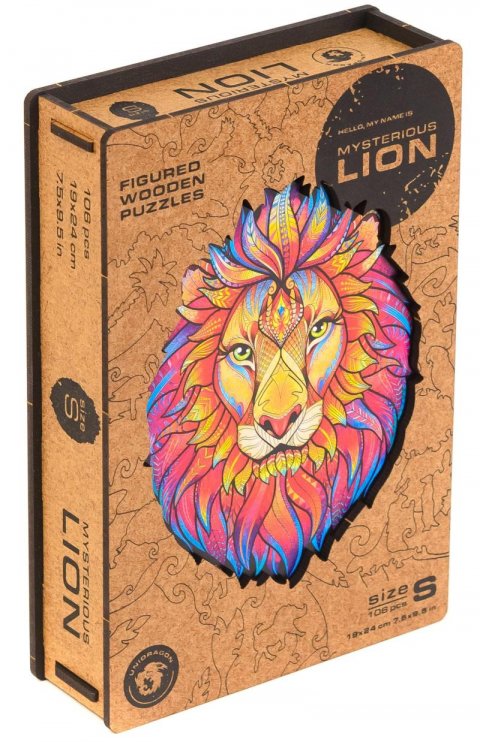 neuveden: Unidragon dřevěné puzzle - Lev velikost S