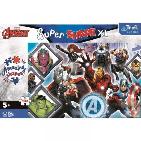 neuveden: Trefl Puzzle Super Shape XL Avengers 104 dílků