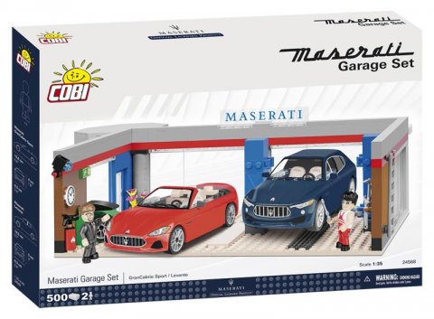 neuveden: Stavebnice COBI - MASERATI Garáž, 1:35, 500 kostek, 2 figurky