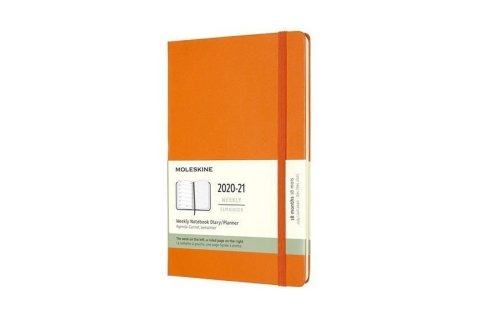 neuveden: Moleskine: Plánovací zápisník 2020-2021 tvrdý oranžový L