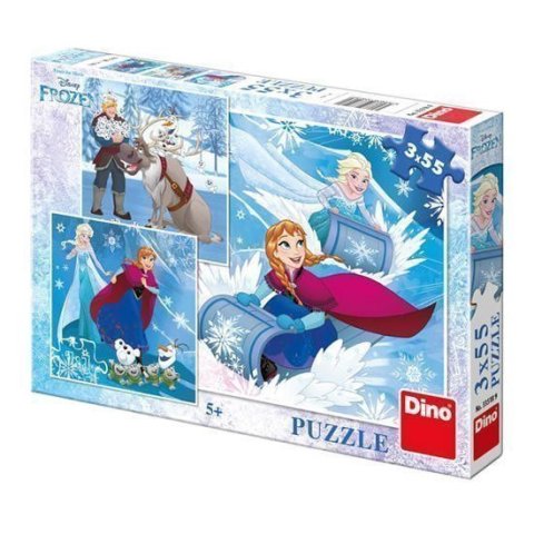 Disney Walt: Ledové království - Zimní radovánkay - puzzle 3x55 dílků
