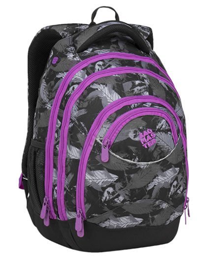 neuveden: Bagmaster Dívčí studentský batoh ENERGY 9 A VIOLET/GRAY/BLACK