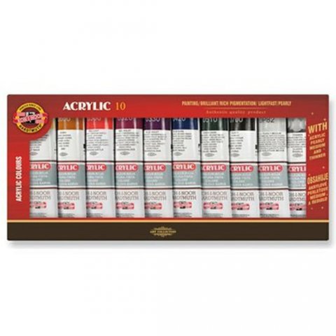 neuveden: Koh-i-noor barvy akrylové souprava 10 x 40 ml neuveden: Koh-i-noor barvy akrylové souprava 10 x 40 ml
