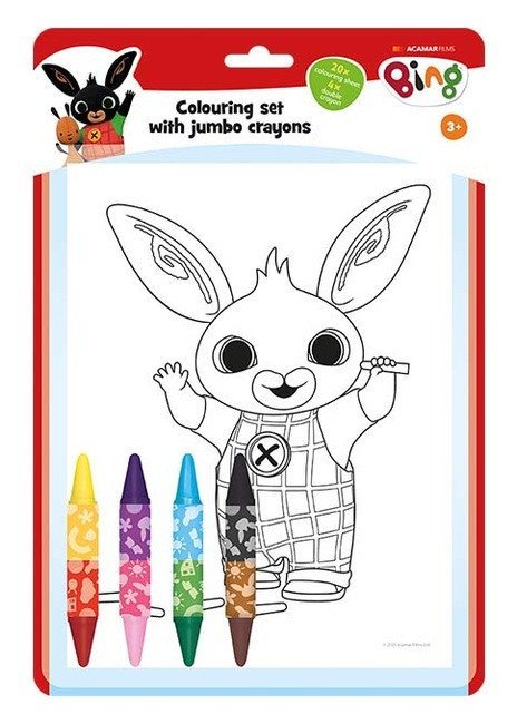 -: Bing - Omalovánkový set s oboustrannými voskovkami