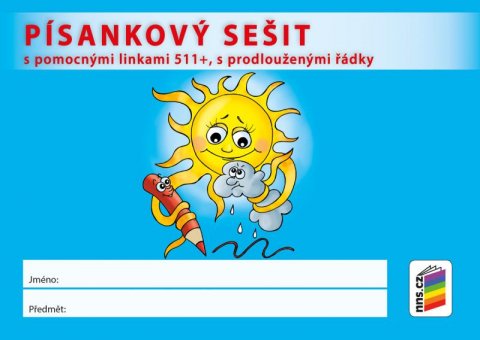 neuveden: Písankový sešit s pomocnými linkami 511+ s prodloženými řádky