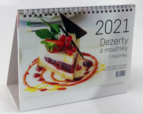 neuveden: Kalendář 2021 Dezerty a moučníky - stolní