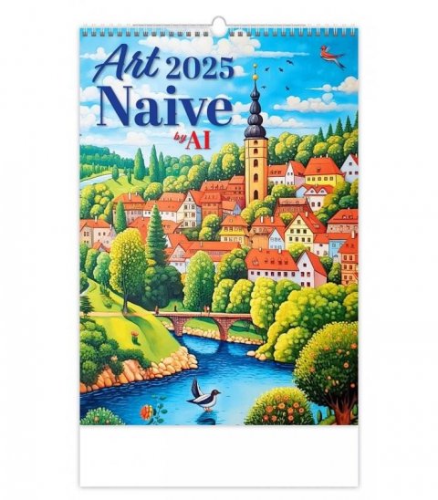 neuveden: Kalendář nástěnný 2025 - Art Naive by AI