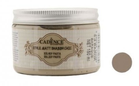 neuveden: Reliefní pasta křídová Cadence Shabby Chic - světle hnědá barok / 150 ml