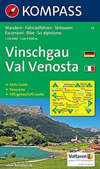 neuveden: Vinschgau,Val Venosta 52 / 1:50T KOM neuveden: Vinschgau,Val Venosta 52 / 1:50T KOM