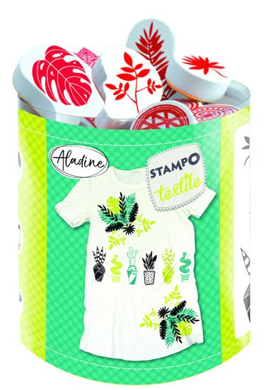 neuveden: Razítka Stampo Textile - Exotické rostliny