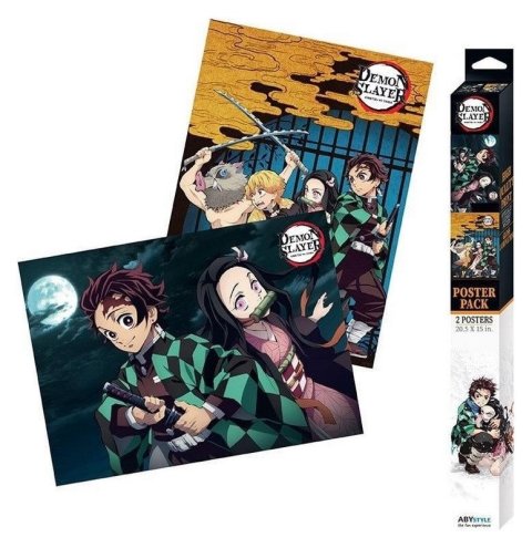 -: Demon Slayer Set 2 plakátů 52 x 38 xm
