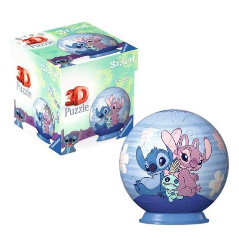 neuveden: 3D Puzzle-Ball: Disney Stitch - Stich  Angel 54 dílků