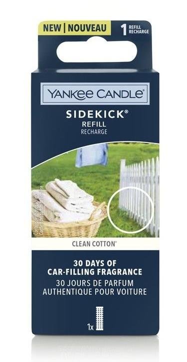neuveden: YANKEE CANDLE Sidekick Clean Cotton - vůně do auta náhradní náplň