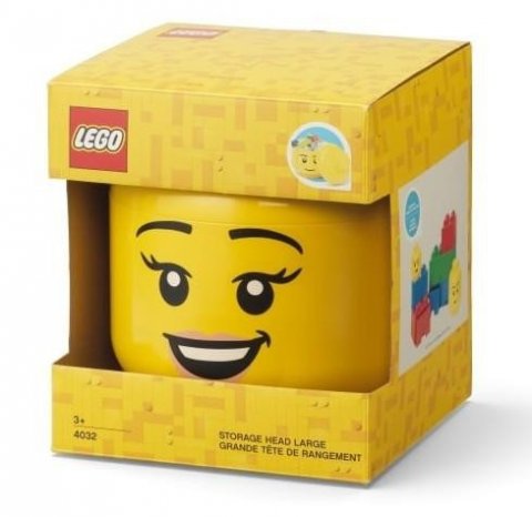 neuveden: LEGO® úložná hlava (velikost L) - šťastná dívka